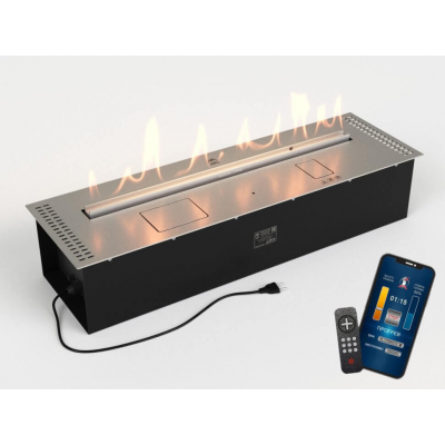 Автоматический биокамин Lux Fire Smart Flame 900 RC INOX